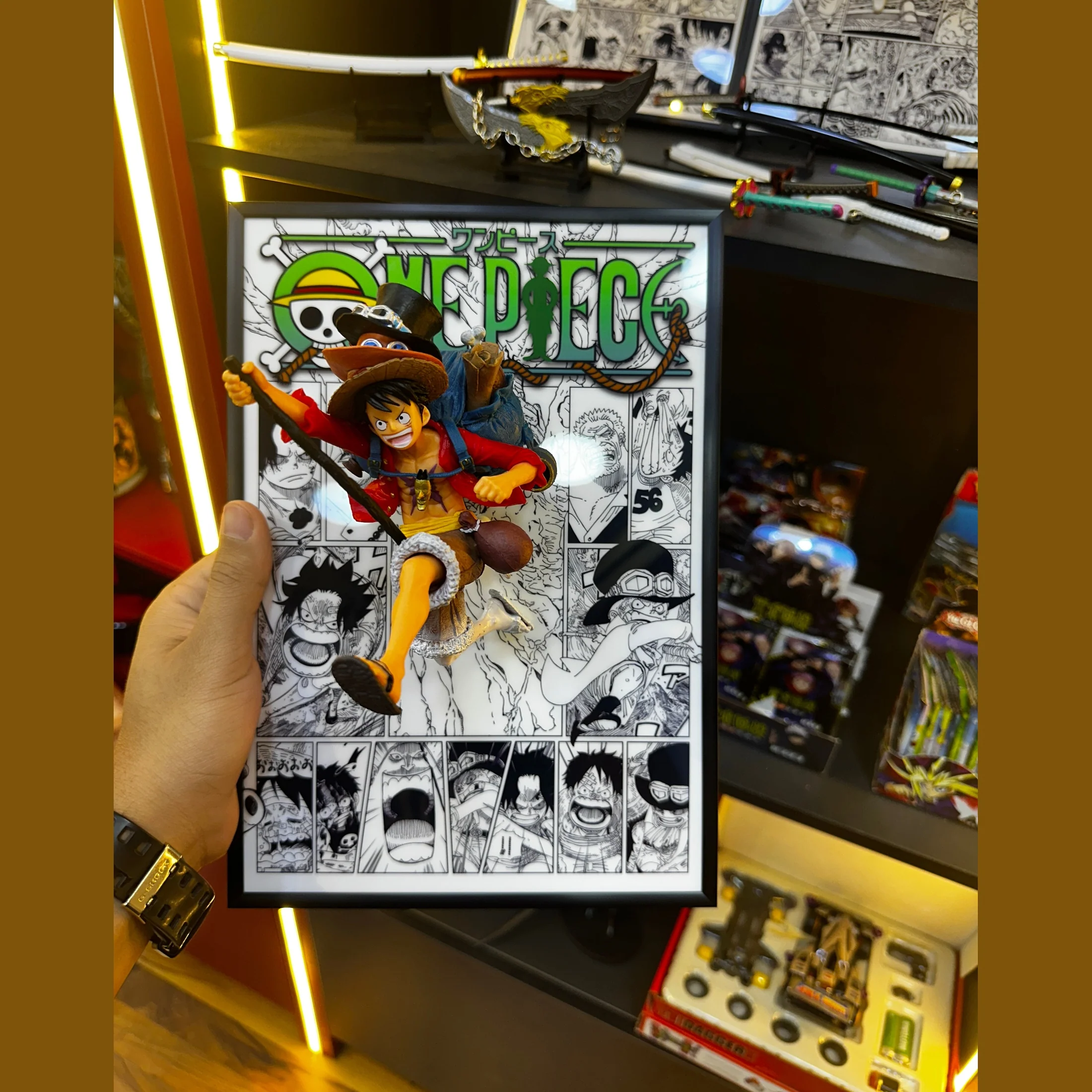 One piece characters frame figure